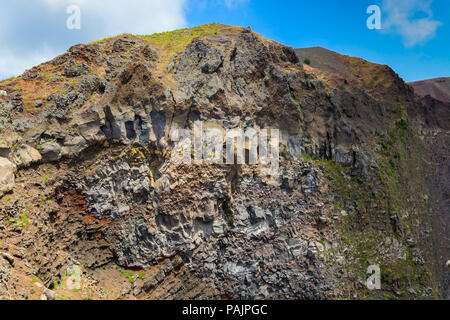 Detail of Mount Vesuvius volcano near Naples in Italy Stock Photo