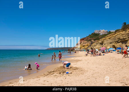 The fishing and holiday village of Salema, Algarve, Portugal Stock Photo