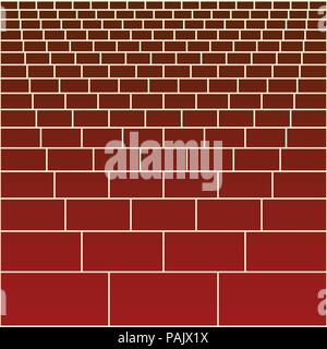 Brick wall pattern background flat vector illustration. Stock Vector