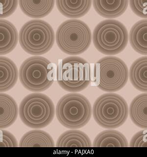 Seamless vector gradient rounds beige pattern for fabric, ceramic, textile, wrapping, craft Stock Vector