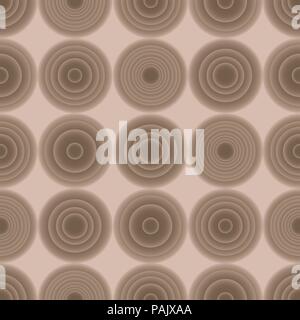 Seamless vector gradient rounds beige pattern Stock Vector