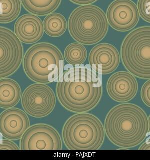 Seamless vector gradient rounds green pattern Stock Vector