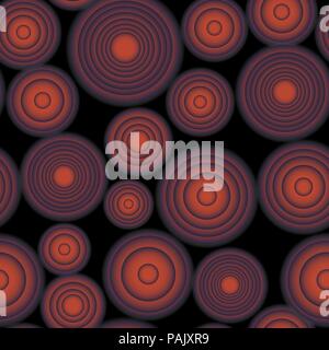 Seamless vector gradient rounds red pattern Stock Vector