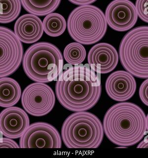 Seamless vector gradient rounds pink pattern Stock Vector