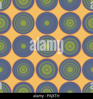 Seamless vector gradient rounds yellow pattern Stock Vector