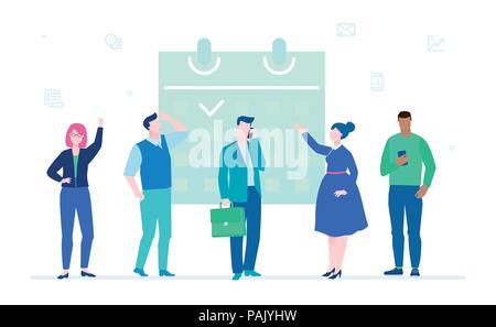 Business process - flat design style illustration Stock Vector