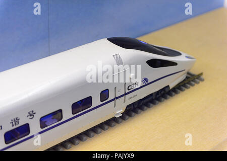 BEIJING, CHINA - APR 6, 2016: High-speed train CRH3 model at the ...