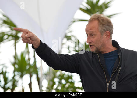 71st Cannes Film Festival: actor Benoit Poelvoorde here for the promotion of the film ÒSink or SwimÓ (French: ÒLe grand bainÓ), on 2018/05/13 Stock Photo