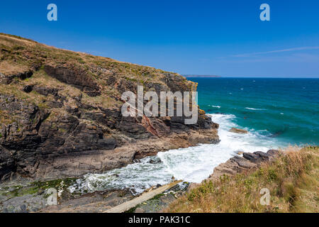 The small Hamlet of Church Cove on The Lizard Peninsula Cornwall England UK Europe Stock Photo