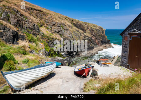 The small Hamlet of Church Cove on The Lizard Peninsula Cornwall England UK Europe Stock Photo