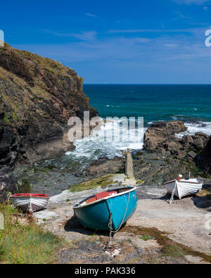 The small Hamlet of Church Cove on The Lizard Peninsula Cornwall England UK Europe Stock Photo