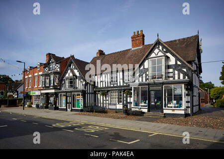 Grade II* listed building timber-framed Guildhall Tea Room and home of the Newport town councilon High Street,  Newport a market town, borough of Telf Stock Photo