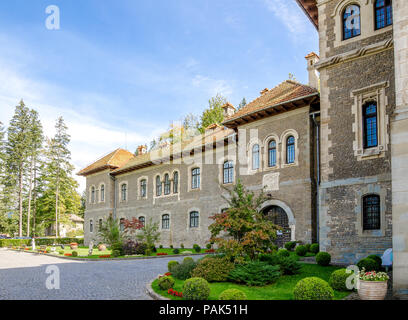 Cantacuzino Castle in Busteni city of Romania, a wonderful neo-romanian noble residence built in 1911 Stock Photo