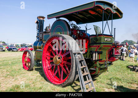 A Burrell steam traction engine at Heddington Steam fair 2018 in Wiltshire England UK Stock Photo