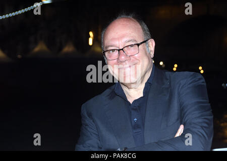 Rome Italy 22 July 2018 -Isola Tiberina - Isola Del Cinema "Award best friend Isola del Cinema" to Carlo Verdone Carlo Verdone Credit: Giuseppe Andidero/Alamy Live News Stock Photo