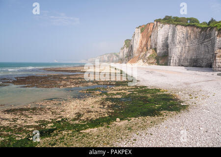 Rocky beach at Yport, Normandy, France Stock Photo