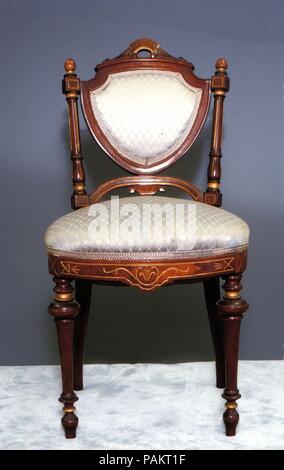 Side Chair. Culture: American. Dimensions: 35 1/2 x 17 x 17 in. (90.2 x 43.2 x 43.2 cm). Date: ca. 1865-70. Museum: Metropolitan Museum of Art, New York, USA. Stock Photo