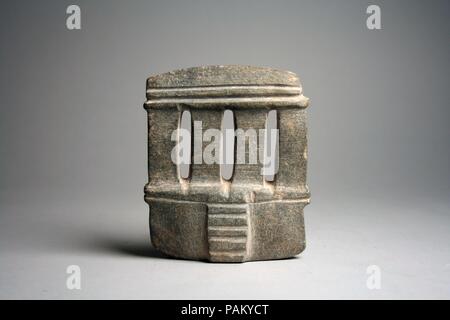 Stone Temple Model. Culture: Mezcala. Dimensions: Height 4-15/16 in.. Date: 1st-8th century. Museum: Metropolitan Museum of Art, New York, USA. Stock Photo