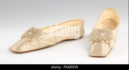 white silk slippers