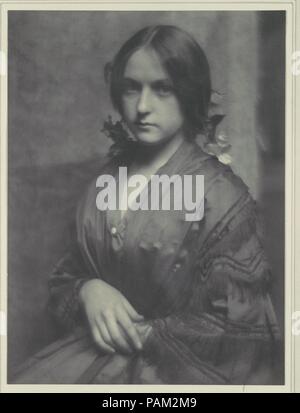 Josephine (Portrait of Miss B.). Artist: Gertrude Käsebier (American, 1852-1934). Dimensions: Image: 8 in. × 5 15/16 in. (20.3 × 15.1 cm)  Sheet: 14 15/16 in. × 10 in. (37.9 × 25.4 cm). Maker: Frederick H. Evans (British, London 1853-1943 London). Date: 1903. Museum: Metropolitan Museum of Art, New York, USA. Stock Photo