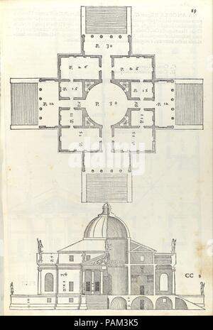 I quattro libri dell'architettura di Andrea Palladio. Author: Andrea Palladio (Italian, Padua 1508-1580 Vicenza). Dedicatee: Giacomo Angarano (Italian); Dedicated to Emanuele Filiberto (Italian, 1528-1580). Dimensions: Book: 11 5/8 in. × 8 1/4 in. × 1 in. (29.5 × 21 × 2.5 cm)  Sheet: 11 5/16 x 7 11/16 in. (28.8 x 19.5 cm). Illustrator: Christoph Krieger (German, born Nuremberg, died Venice, ca. 1590); Johann Chrieger (German, active 16th century). Published in: Venice. Publisher: Dominico de' Franceschi (Italian, active 1557-86). Date: 1570. Museum: Metropolitan Museum of Art, New York, USA. Stock Photo