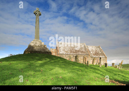 Kirkmadrine Church and Cross Stock Photo