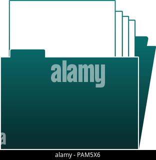 folder with documents symbol blue lines Stock Vector Image & Art - Alamy