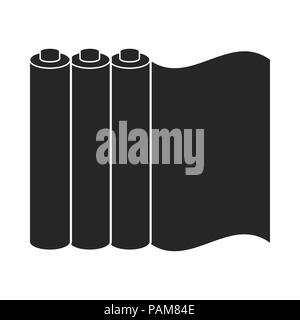 Color printing paper in  black style isolated on white background. Typography symbol vector illustration. Stock Vector