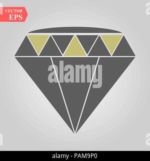 A sparkling cubic crystal jewel is graphically designed to make an icon for diamond eps 10 Stock Vector