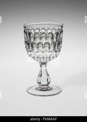 Goblet. Culture: American. Dimensions: H. 6 3/16 in. (15.7 cm). Maker: Bakewell, Pears and Company (1836-1882). Date: 1850-70. Museum: Metropolitan Museum of Art, New York, USA. Stock Photo