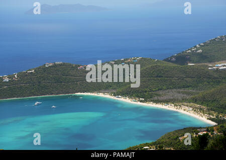 Aerial view of Magens Bay in St. Thomas Virgin Island Stock Photo