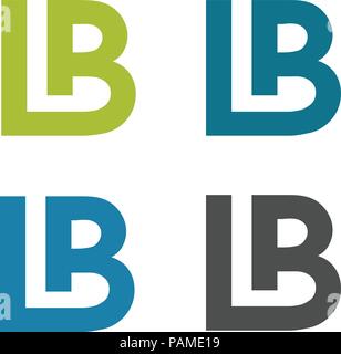 modern BL, LB letter creative logo vector, LB logo concept, LB letter abstract logo concept Stock Vector