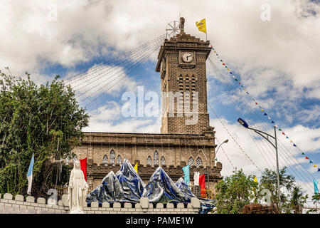 Cathedral of Christ the King it is a Stone Catholic Church in Nha Trang, Vietnam Stock Photo