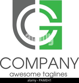 simple modern creative letter G square target icon vector, letter G concept Stock Vector