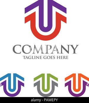 best Letter U vector logo symbol, letter U concept Vector template, u letter logo design Stock Vector