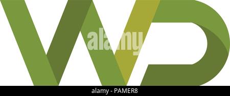 letter WD logo with digital technology style style, creative letter W and D, WD logo vector Stock Vector