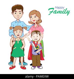 kids drawing happy family picture Stock Vector Image & Art - Alamy