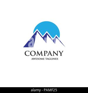 Mountains vector logo concept, Mountain Expedition, adventure Vector template concept Stock Vector