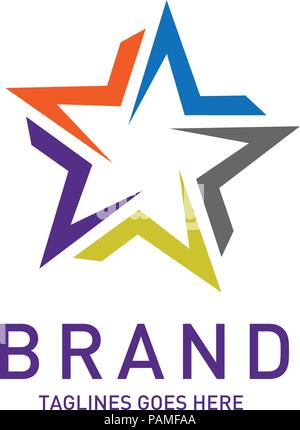 Abstract star business identity logo template. Star vector logo design branding corporate identity. Simple modern star vector Stock Vector