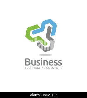 Vector circle logo design, Abstract flow logo template, Round ring shape and infinity loop technology icon, geometric logo Company logo Stock Vector
