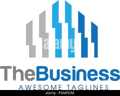abstract best techno house logo vector for your company.color  real estate property logo Stock Vector