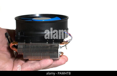 Cooler in the hand of man Stock Photo