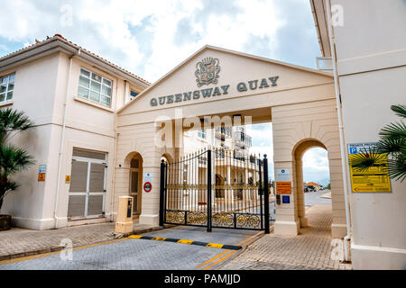 Gibraltar, Spain, April 07, 2018: Queensway Quay Marina, Gibraltar Stock Photo