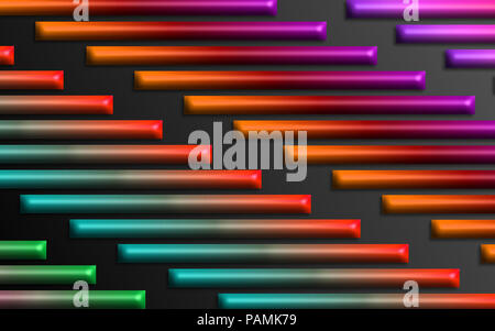Colorful Bars Background  - Abstract Glossy Rectangle Shapes Digital Graphic Design Wallpaper Template Stock Photo