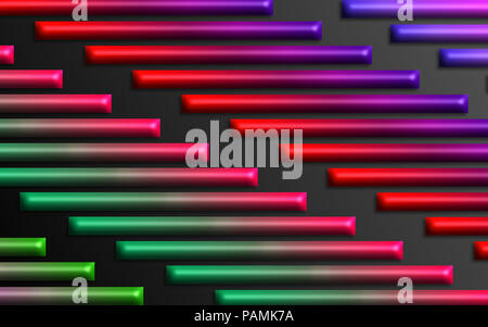 Colorful Bars Background  - Abstract Glossy Rectangle Shapes Digital Graphic Design Wallpaper Template Stock Photo