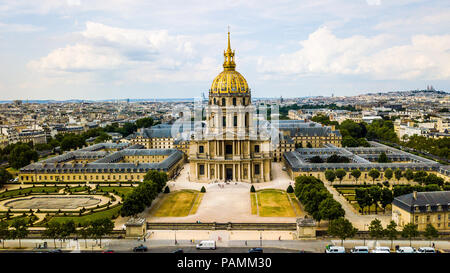 Paris Army Museum and Tomb of Napoleon or Musee de l’Armee des Invalides, Paris, France Stock Photo