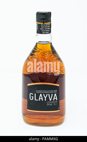 Reading, United Kingdom - July 08 2018:   A bottle of Glayva whisky based liquer Stock Photo