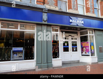 Reading, United Kingdom - June 22 2018:   The store frontage of The Halifax bank in Broad St Stock Photo