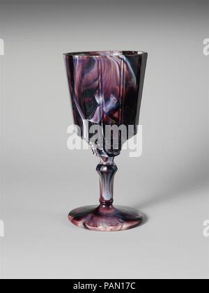 Goblet. Culture: American. Dimensions: H. 6 3/8 in. (16.2 cm). Maker: Challinor, Taylor and Company (1866-1891). Date: 1870-90. Museum: Metropolitan Museum of Art, New York, USA. Stock Photo