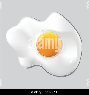 Fried egg isolated realistic Stock Vector